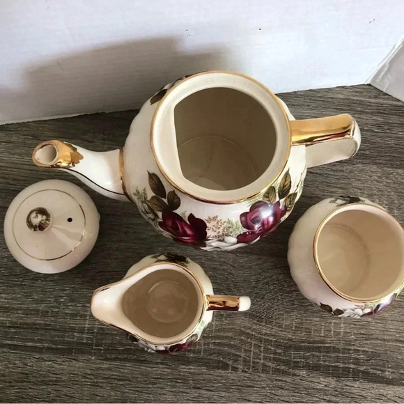 Vtg Sadler England Rose Patterned Tea  Set - Picture 3 of 14